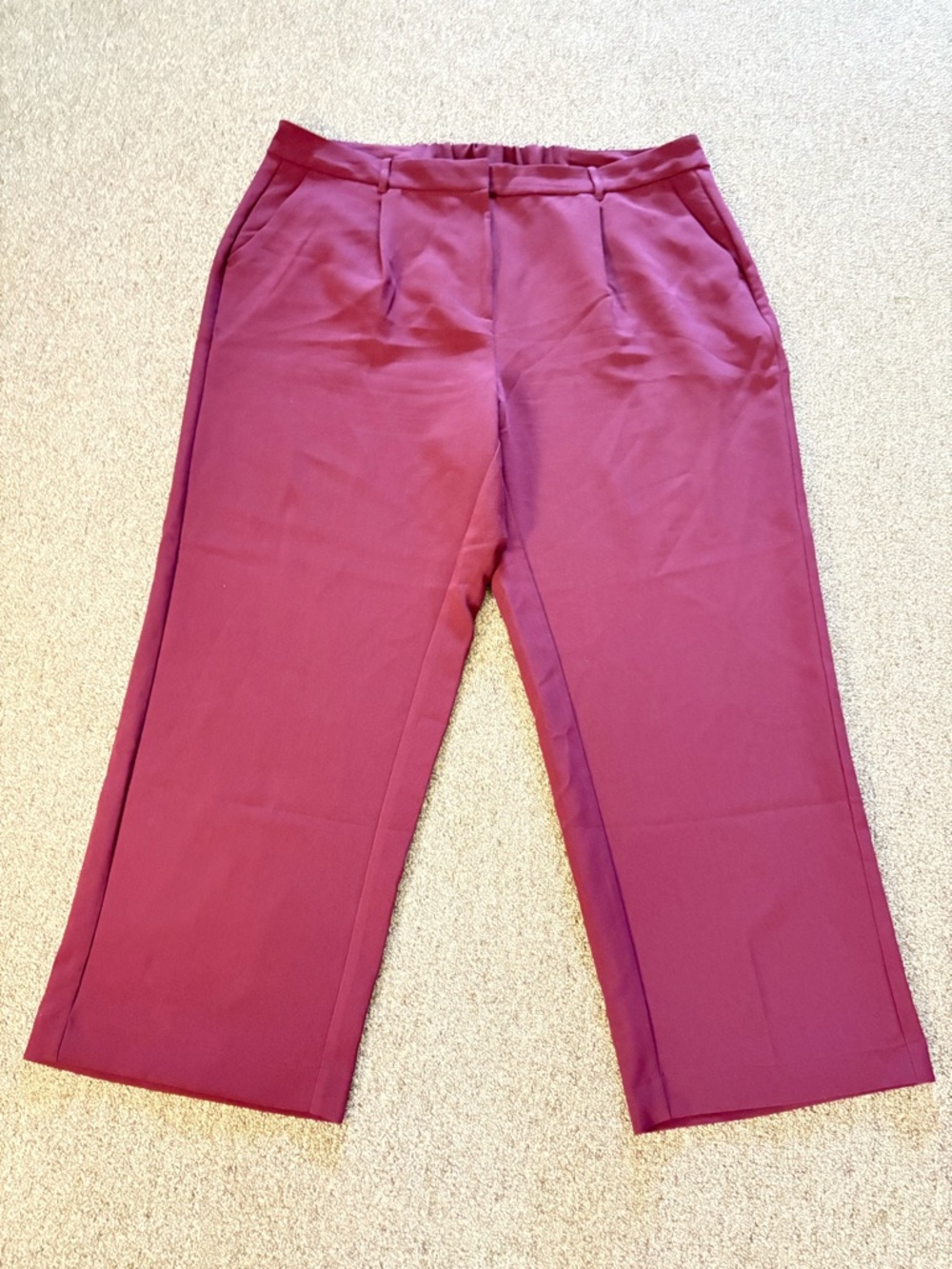 Old Navy Burgundy Cropped Dress Pants